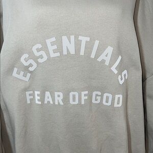 Essentials Fear of God Khaki Crewneck Hoodie Sz.XL